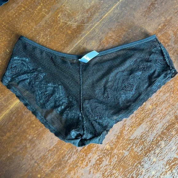Lace Black Panties Lace Rose Design Size XL - Picture 5 of 10
